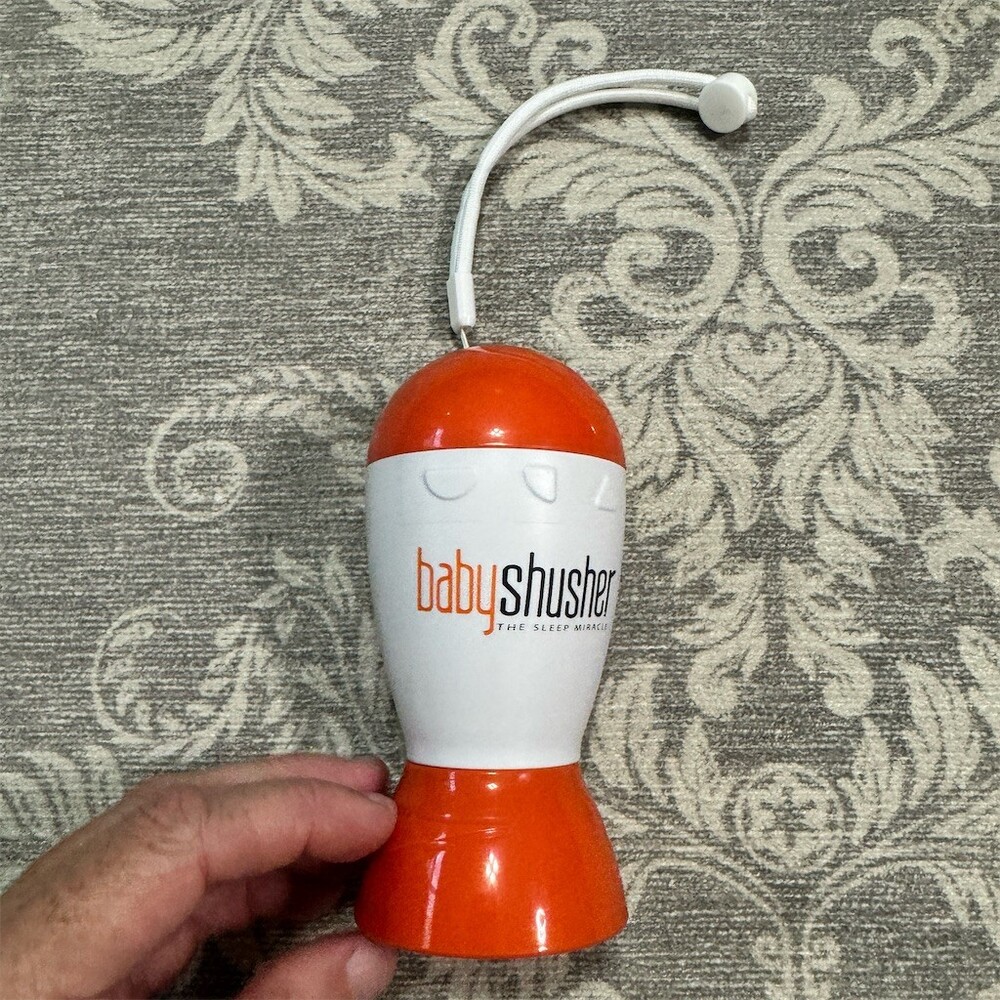 Baby Shusher Portable Sound Machine Soother w/ Strap Orange White Unisex